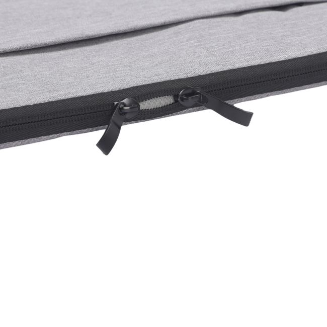 Case2go - Laptop Sleeve geschikt voor Macbook, Laptop en Chromebook - Met extra Vak - Laptoptas - Laptophoes - 13 inch - Licht Grijs