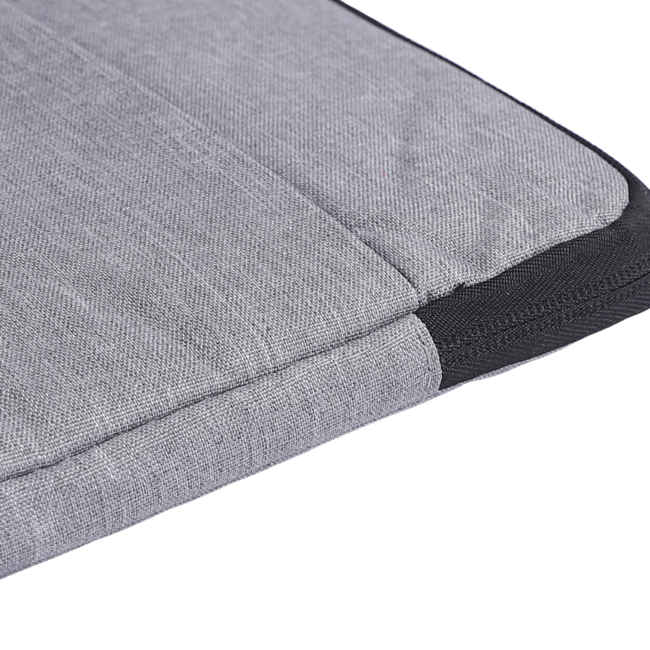 Case2go - Laptop Sleeve geschikt voor Macbook, Laptop en Chromebook - Met extra Vak - Laptoptas - Laptophoes - 12 Inch - Licht Grijs