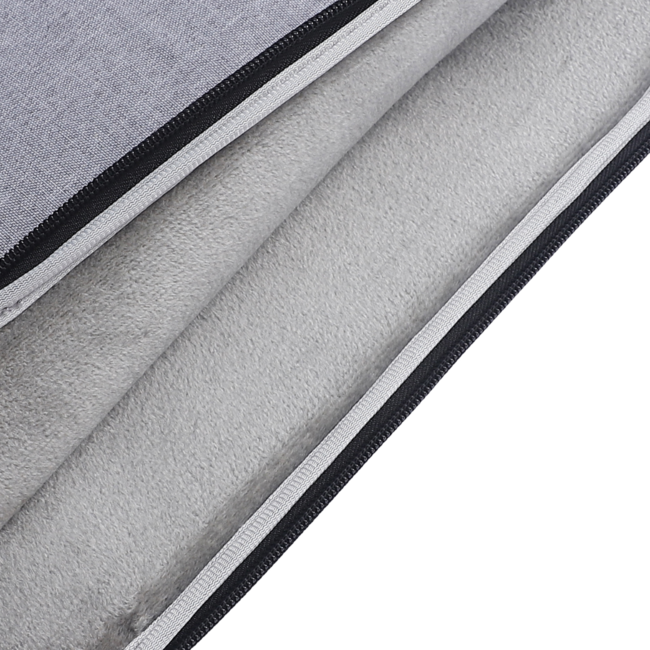 Case2go - Laptop Sleeve geschikt voor Macbook, Laptop en Chromebook - Met extra Vak - Laptoptas - Laptophoes - 12 Inch - Licht Grijs