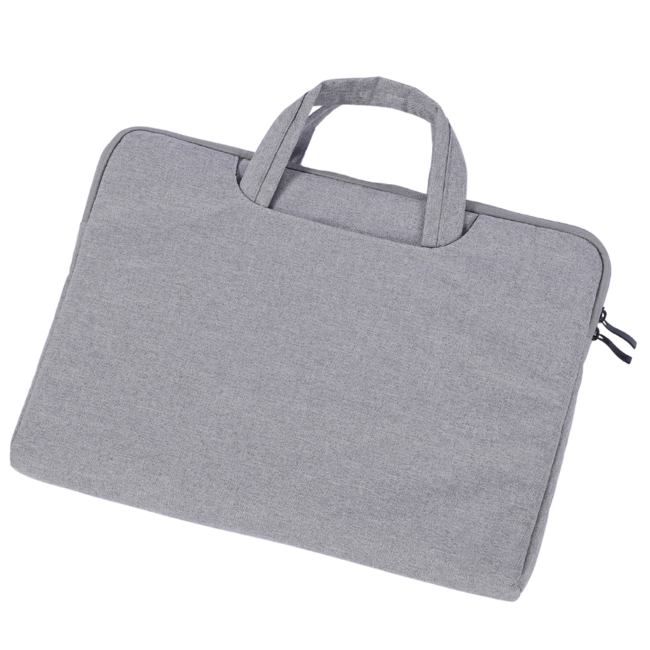 Case2go - Laptop Sleeve geschikt voor Macbook, Laptop en Chromebooks - Met extra vak - Met Handvat - Laptoptas - 13 Inch - Licht Grijs
