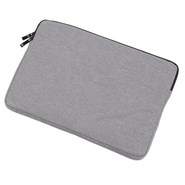 Case2go - Laptop Sleeve geschikt voor Macbook, Laptop en Chromebook - Met extra Vak - Laptoptas - Laptophoes - 15.6 Inch - Licht Grijs