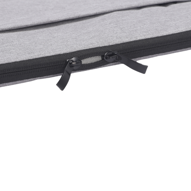 Case2go - Laptop Sleeve geschikt voor Macbook, Laptop en Chromebook - Met extra Vak - Laptoptas - Laptophoes - 15.6 Inch - Licht Grijs