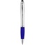 10x Balpen en Stylus / Touch pen - Softtouch - Geschikt voor Tablet & Smartphone - Met clip - Zilver / Blauw