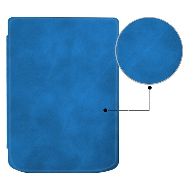 Case2go - E-reader hoes geschikt voor Pocketbook Verse Lite (2025) - Hardcase - Sleepcover - Magnetische Sluiting - Licht Blauw