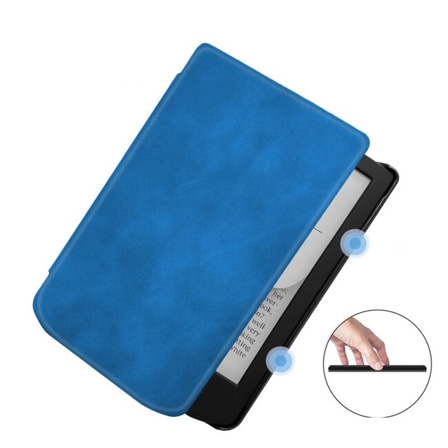 Case2go - E-reader hoes geschikt voor Pocketbook Verse Lite (2025) - Hardcase - Sleepcover - Magnetische Sluiting - Licht Blauw