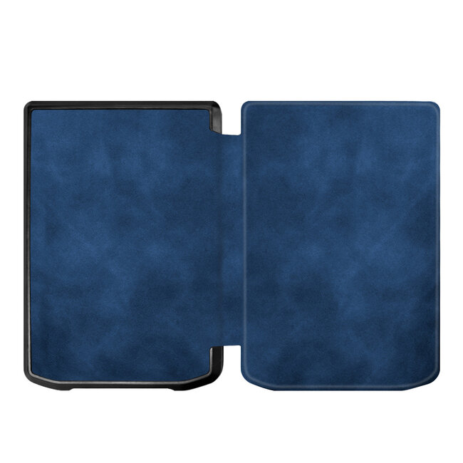 Case2go - E-reader hoes geschikt voor Pocketbook Verse Lite (2025) - Hardcase - Sleepcover - Magnetische Sluiting - Donker Blauw