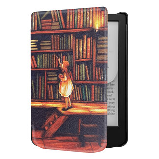 Case2go Case2go - E-reader hoes geschikt voor Pocketbook Verse Lite (2025) - Hardcase - Sleepcover - Magnetische Sluiting - Bibliotheek