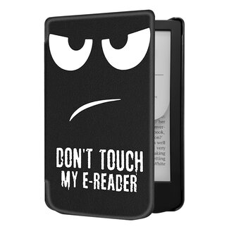 Case2go Case2go - E-reader hoes geschikt voor Pocketbook Verse Lite (2025) - Hardcase - Sleepcover - Magnetische Sluiting - Dont Touch Me