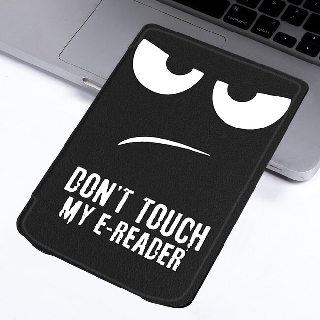 Case2go - E-reader hoes geschikt voor Pocketbook Verse Lite (2025) - Hardcase - Sleepcover - Magnetische Sluiting - Dont Touch Me