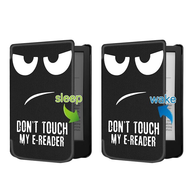 Case2go - E-reader hoes geschikt voor Pocketbook Verse Lite (2025) - Hardcase - Sleepcover - Magnetische Sluiting - Dont Touch Me