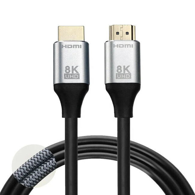Case2go - Universele HDMI Kabel - 8K Ultra HD - HDMI Kabel 2.1 - HDMI kabel 2 Meter - hdmi-kabels - Geschikt voor PS5, Xbox Series X, TV en PC – Zwart