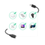 Case2go - USB Type C - Garmin Oplaadkabel - 1 m - Compatibel met Garmin Instinct / Forerunner / Fenix / Venu / Venu SQ / Vivoactive / Epix Pro / Vivomove / Fenix / Approuch - USB-oplaadkabel oplader - Zwart