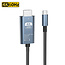 Case2go - USB-C naar HDMI Kabel - 4K Ultra HD - 60Hz - Metaal - HDMI naar USB-C - 2.0 Meter - Zwart/Grijs