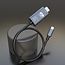 Case2go - USB-C naar HDMI Kabel - 4K Ultra HD - 60Hz - Metaal - HDMI naar USB-C - 2.0 Meter - Zwart/Grijs