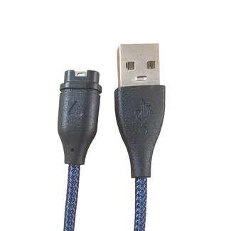 Case2go USB A - Garmin Oplaadkabel - 1 m - Braided Kabel - Compatibel met Garmin Instinct / Forerunner / Fenix / Venu / Venu SQ / Vivoactive / Epix Pro / Vivomove / Fenix / Approuch - USB-oplaadkabel