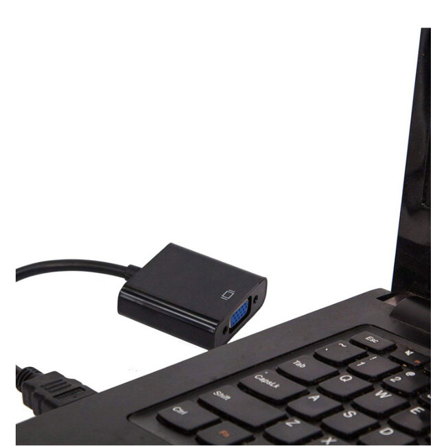 Case2go - HDMI naar VGA Adapter - HDMI Adapter - HDMI naar VGA Kabel Converter - vga kabel - Zwart
