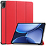 Case2go - Tablet hoes geschikt voor OnePlus Pad 3 - 13.2 Inch - Tri-Fold Book Case - Auto Wake/Sleep functie - Rood