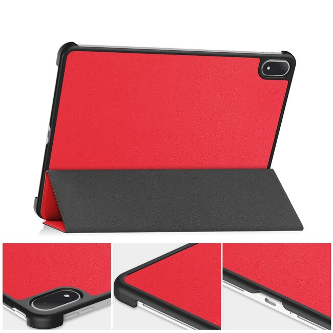 Case2go - Tablet hoes geschikt voor OnePlus Pad 3 - 13.2 Inch - Tri-Fold Book Case - Auto Wake/Sleep functie - Rood