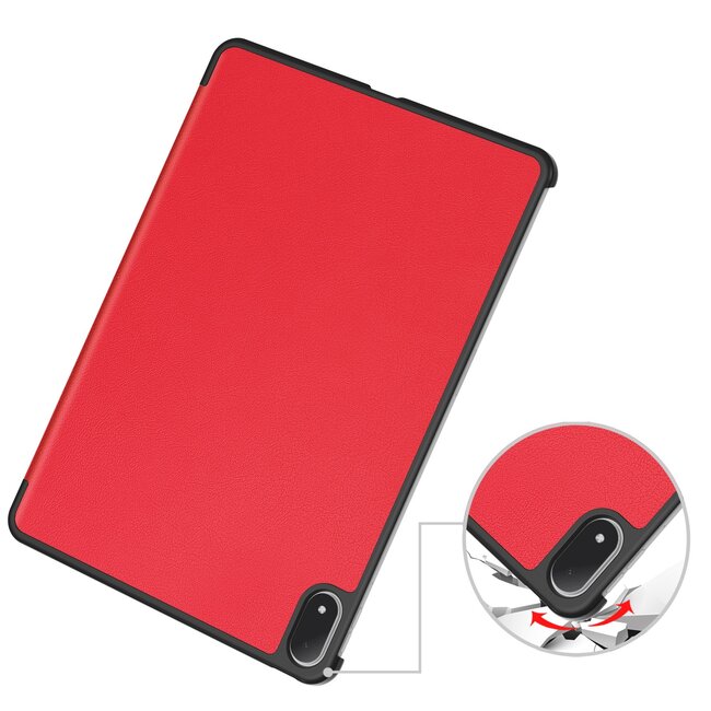 Case2go - Tablet hoes geschikt voor OnePlus Pad 3 - 13.2 Inch - Tri-Fold Book Case - Auto Wake/Sleep functie - Rood