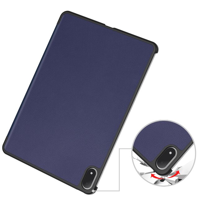 Case2go - Tablet hoes geschikt voor OnePlus Pad 3 - 13.2 Inch - Tri-Fold Book Case - Auto Wake/Sleep functie - Donker Blauw