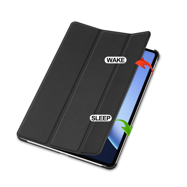 Case2go - Tablet hoes geschikt voor OnePlus Pad 3 - 13.2 Inch - Tri-Fold Book Case - Auto Wake/Sleep functie - Zwart