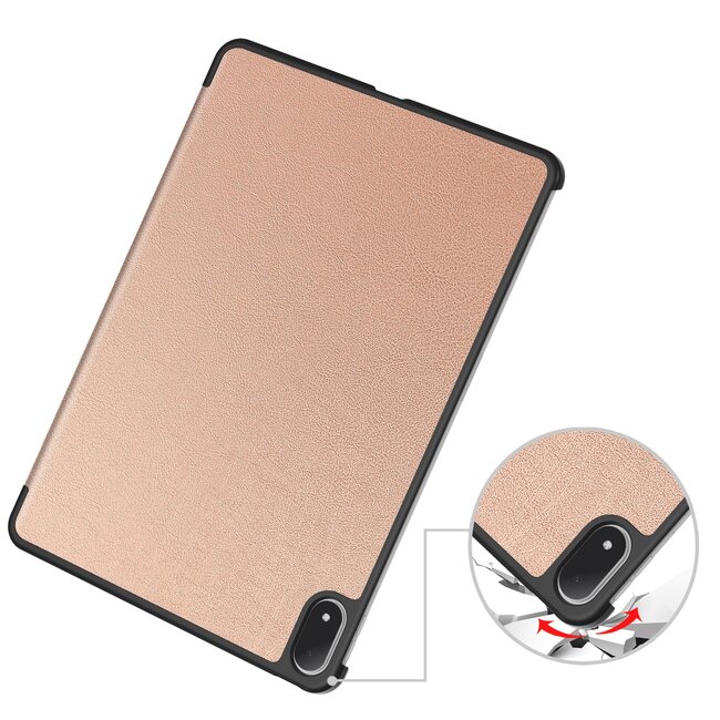 Case2go - Tablet hoes geschikt voor OnePlus Pad 3 - 13.2  Inch - Tri-Fold Book Case - Auto Wake/Sleep functie - Rose Goud