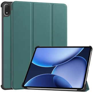 Case2go Case2go - Tablet hoes geschikt voor OnePlus Pad 3 - 13.2 Inch - Tri-Fold Book Case - Auto Wake/Sleep functie - Donker Groen