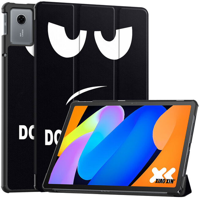 Case2go - Tablet hoes geschikt voor Lenovo Idea Tab - 11 Inch - Tri-Fold Book Case - Auto Wake/Sleep functie - Dont Touch Me