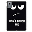 Case2go - Tablet hoes geschikt voor Lenovo Idea Tab - 11 Inch - Tri-Fold Book Case - Auto Wake/Sleep functie - Dont Touch Me