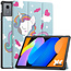 Case2go - Tablet hoes geschikt voor Lenovo Idea Tab - 11 Inch - Tri-Fold Book Case - Auto Wake/Sleep functie - Eenhoorn