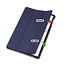 Case2go - Tablet hoes geschikt voor Honor Pad 10 - 12.1 Inch - Tri-Fold Book Case - Auto Wake/Sleep functie - Donker Blauw