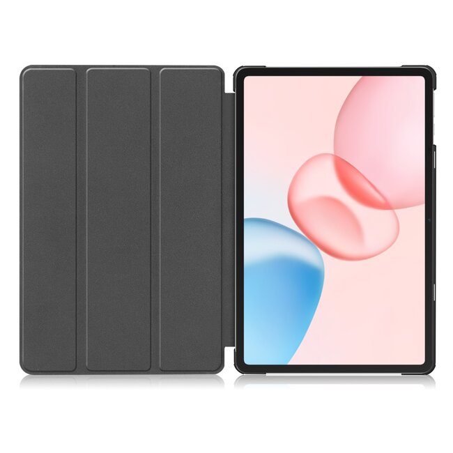 Case2go - Tablet hoes geschikt voor Honor Pad 10 - 12.1 Inch - Tri-Fold Book Case - Auto Wake/Sleep functie - Rose Goud