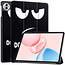 Case2go - Tablet hoes geschikt voor Honor Pad 10 - 12.1 Inch - Tri-Fold Book Case - Auto Wake/Sleep functie - Dont Touch Me