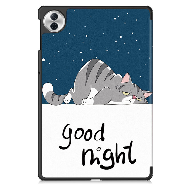 Case2go - Tablet hoes geschikt voor Honor Pad 10 - 12.1 Inch - Tri-Fold Book Case - Auto Wake/Sleep functie - Good Night