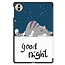 Case2go - Tablet hoes geschikt voor Honor Pad 10 - 12.1 Inch - Tri-Fold Book Case - Auto Wake/Sleep functie - Good Night