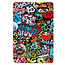Case2go - Tablet hoes geschikt voor Honor Pad 10 - 12.1 Inch - Tri-Fold Book Case - Auto Wake/Sleep functie - Grafitti