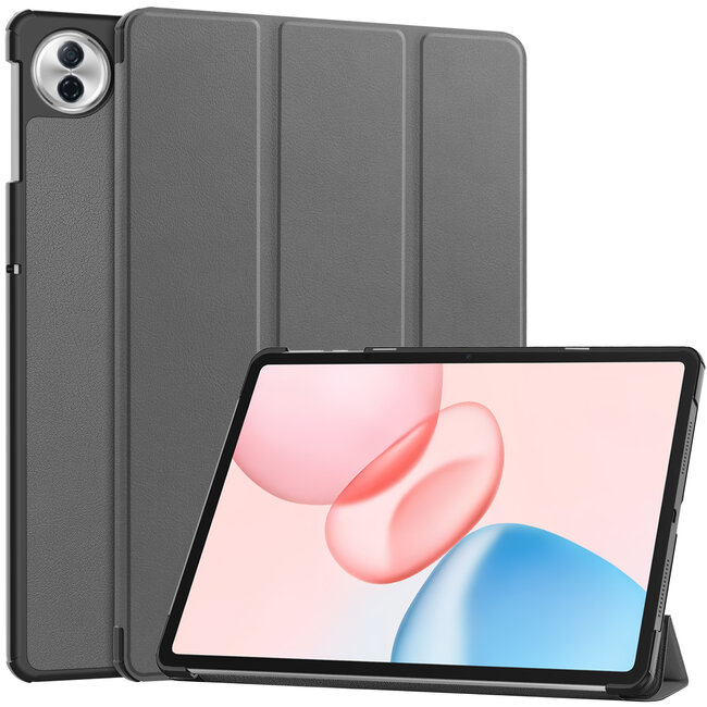 Case2go - Tablet hoes geschikt voor Honor Pad 10 - 12.1 Inch - Tri-Fold Book Case - Auto Wake/Sleep functie - Grijs
