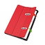 Case2go - Tablet hoes geschikt voor Honor Pad 10 - 12.1 Inch - Tri-Fold Book Case - Auto Wake/Sleep functie - Rood