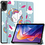 Case2go - Tablet hoes geschikt voor Xiaomi Redmi Pad 2 - 11 Inch - Tri-Fold Book Case - Auto Wake/Sleep functie - Eenhoorn