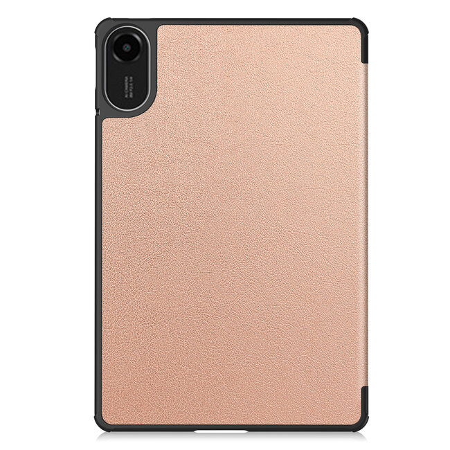 Case2go - Tablet hoes geschikt voor Xiaomi Redmi Pad 2 - 11 Inch - Tri-Fold Book Case - Auto Wake/Sleep functie - Rose Goud
