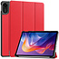 Case2go - Tablet hoes geschikt voor Xiaomi Redmi Pad 2 - 11 Inch - Tri-Fold Book Case - Auto Wake/Sleep functie - Rood