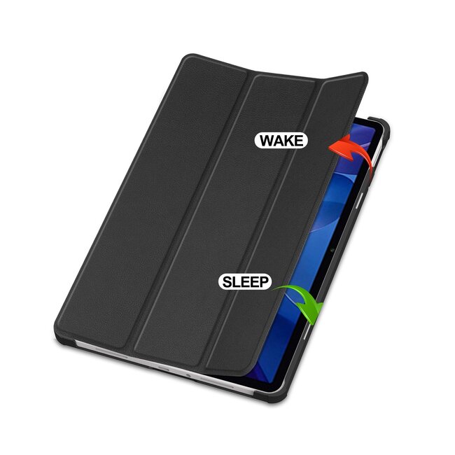 Case2go - Tablet hoes geschikt voor Xiaomi Redmi Pad 2 - 11 Inch - Tri-Fold Book Case - Auto Wake/Sleep functie - Zwart