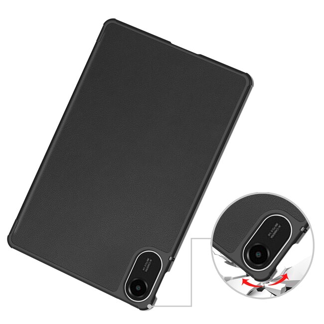 Case2go - Tablet hoes geschikt voor Xiaomi Redmi Pad 2 - 11 Inch - Tri-Fold Book Case - Auto Wake/Sleep functie - Zwart