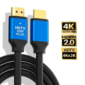 Case2go Case2go - HDMI naar HDMI Kabel - Hoge Kwaliteit - HDTV - Ultra HD 4K - HDMI 2.0 - 60Hz - 1.5 Meter - Blauw
