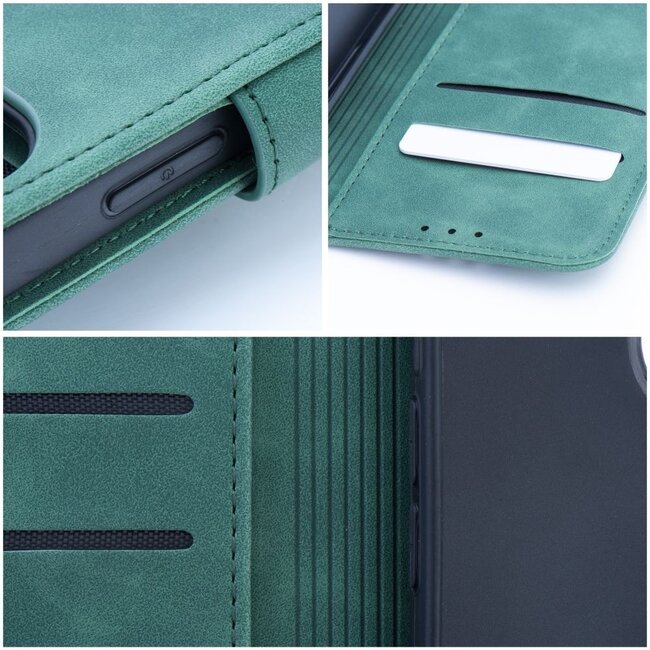 Case2go - Telefoonhoesje geschikt voor Apple iPhone 17 Pro Max - Wallet Book Case - Met Magnetische Sluiting - Groen
