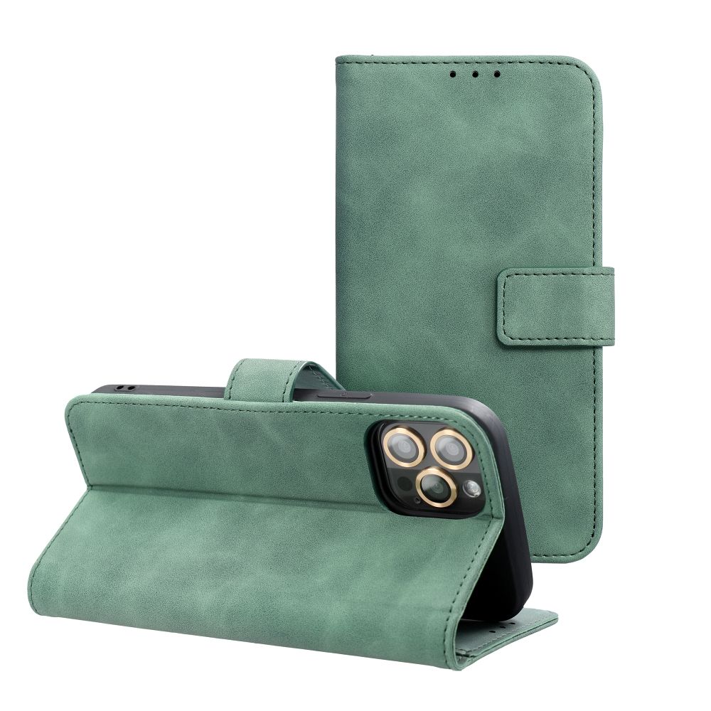 Case2go - Telefoonhoesje geschikt voor Apple iPhone 17 Pro - Wallet Book Case - Met Magnetische Sluiting - Groen afbeelding