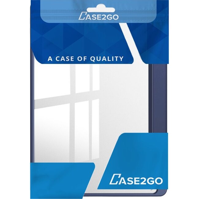 Case2go - Tablet hoes geschikt voor Xiaomi Redmi Pad 2 - Acrylic Trifold case met Pencil houder - 11 Inch - Donker Blauw