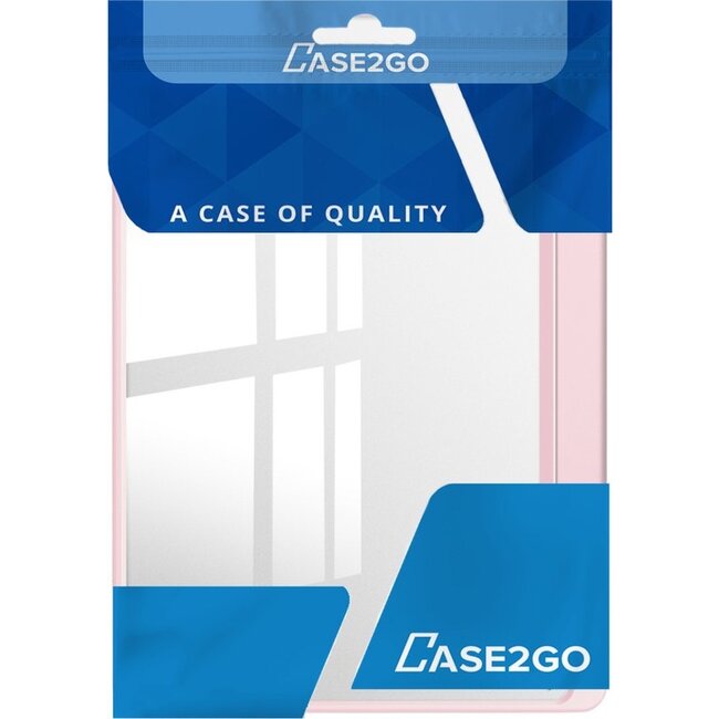 Case2go - Tablet hoes geschikt voor Xiaomi Redmi Pad 2 - Acrylic Trifold case met Pencil houder - 11 Inch - Licht Roze