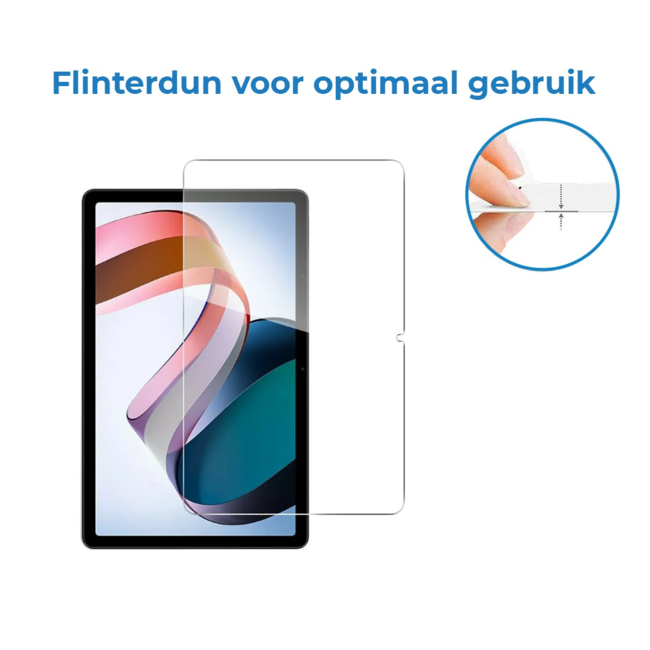 Case2go - Tablet Screenprotector geschikt voor Xiaomi Redmi Pad 2 - 11 Inch - Tempered Glass - Case Friendly - Transparant