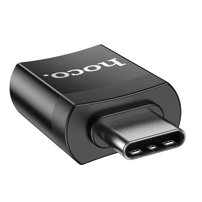 Hoco - USB C naar USB A Adapter - USB C naar USB Adapter - USB C naar USB A Converter - USB C Adapter - USB C naar USB A Female - Zwart